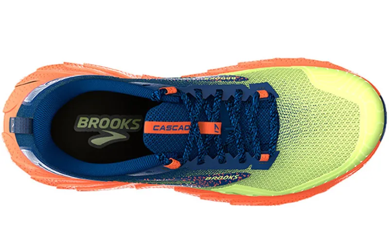 Brooks Men's Cascadia 17 Sharp Green/Navy/Firecracker-4